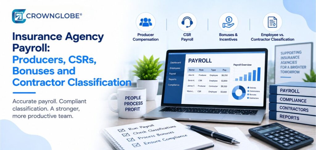 Insurance Agency Payroll: Producers, CSRs, Bonuses and Contractor Classification